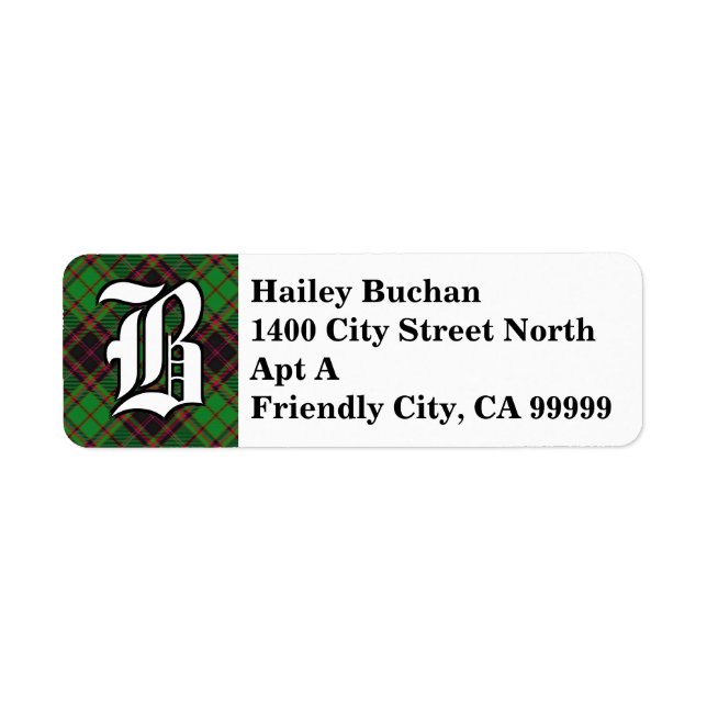 Regal Clan Buchan Tartan Monogram (Front)
