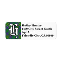 Regal Clan Hunter Tartan Monogram