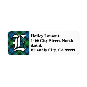 Regal Clan Lamont Tartan Monogram