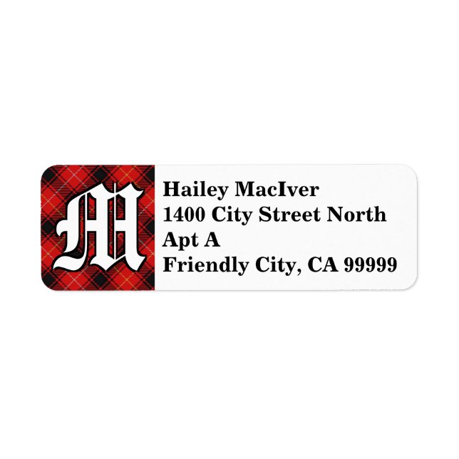 Regal Clan MacIver Tartan Monogram (Front)