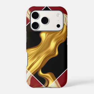 Regal Crimson Diamond: Liquid Gold Flow Luxury