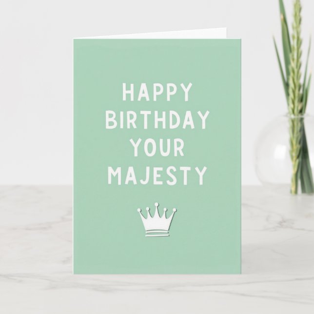 Regal Crown Birthday Card (Front)