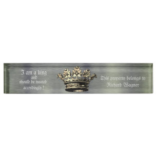 Regal Crown Design for the Controlling Individual Nameplate