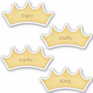 Regal Crown Pet & Horse Personalised Name Labels