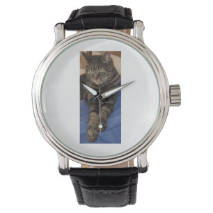 Regal Dave Men's Vintage Black Leather Strap Watch