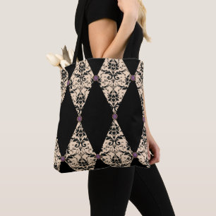 Regal Diamonds in Damask: Redefined Elegance Tote Bag
