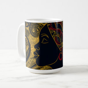 Regal Elegance: African American Queen  Coffee Mug