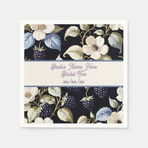 Regal Elegance Blackberry & Blooms Napkin