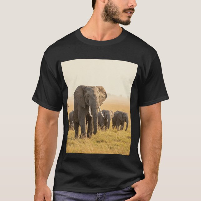 Regal Elephant – The King of the Savanna T-Shirt (Front)