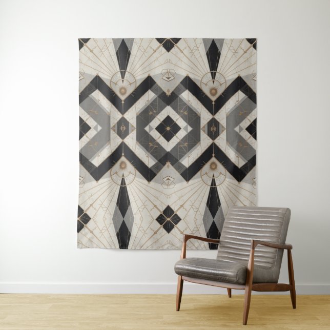 Regal Geometry Tapestry (In Situ)