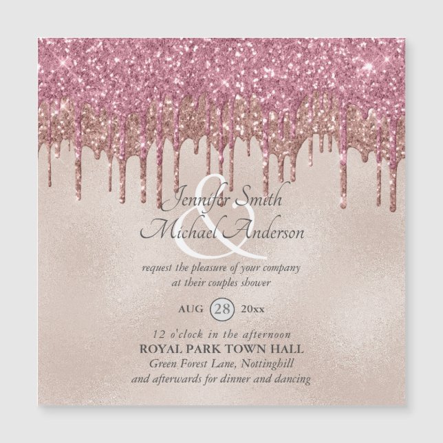 Regal GLITTER Dripping COUPLES SHOWER Ampersand (Front)