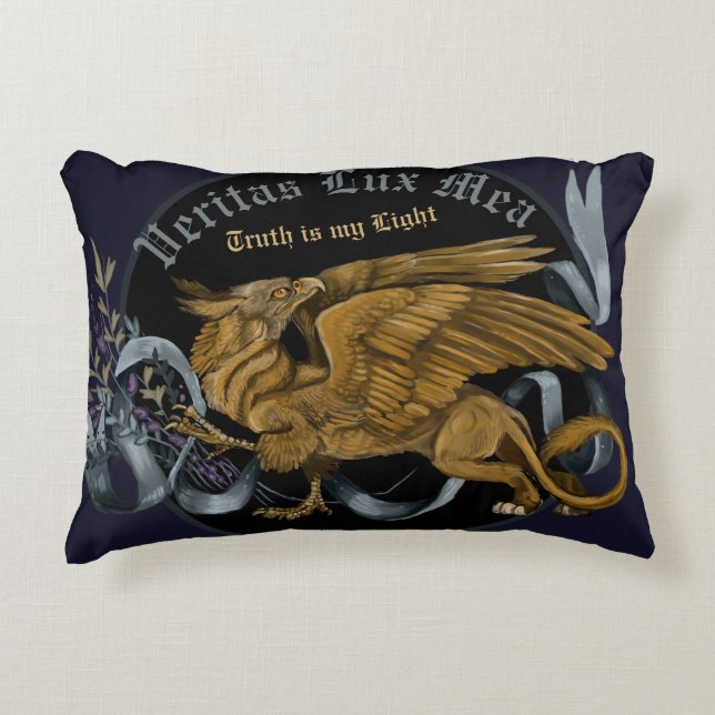 Regal Gold Gryphon Decorative Cushion (Front)