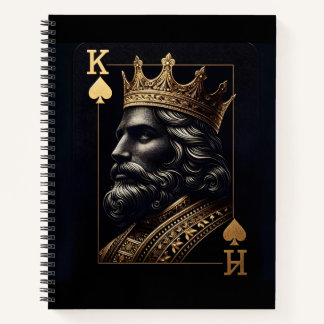 Regal Gold King of Spades Art Print Notebook
