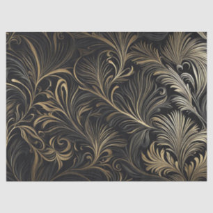 Regal Gold on Black Decoupage Paper