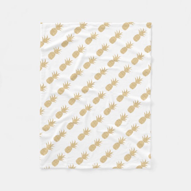 Regal Gold Pineapple Fleece Blanket (Front)