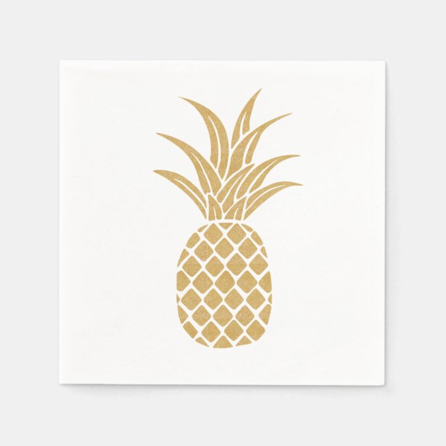 Regal Gold Pineapple Napkins (Front)