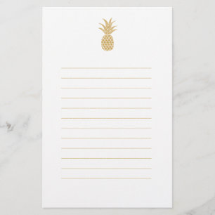Regal Gold Pineapple Stationary Stationery