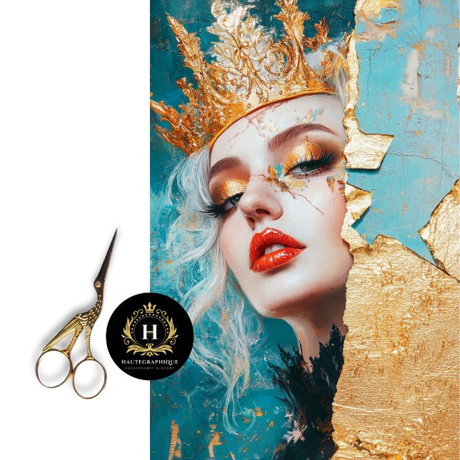 Regal Gold Queen Decoupage Womens History Month Tissue Paper (Creator Uploaded)