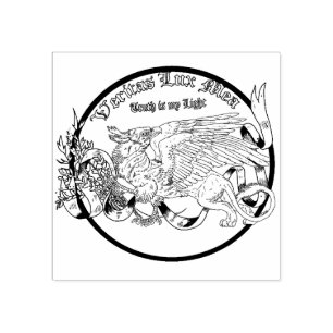 Regal Gryphon  Rubber small Stamp