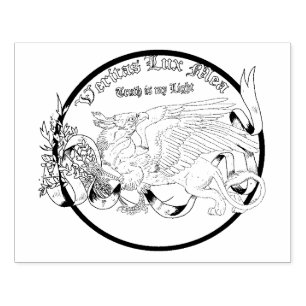 Regal Gryphon Rubber Stamp