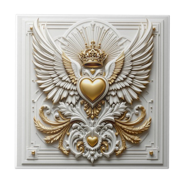 Regal Heart and Eagle Tile (Front)