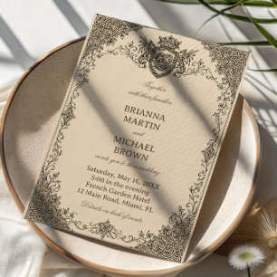 Regal Heraldic Filigree Celtic Invitation