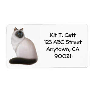 Regal Himalayan Cat Avery Label