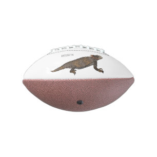 Regal horned lizard cartoon illustration american football