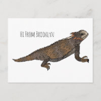 Regal horned lizard cartoon illustration