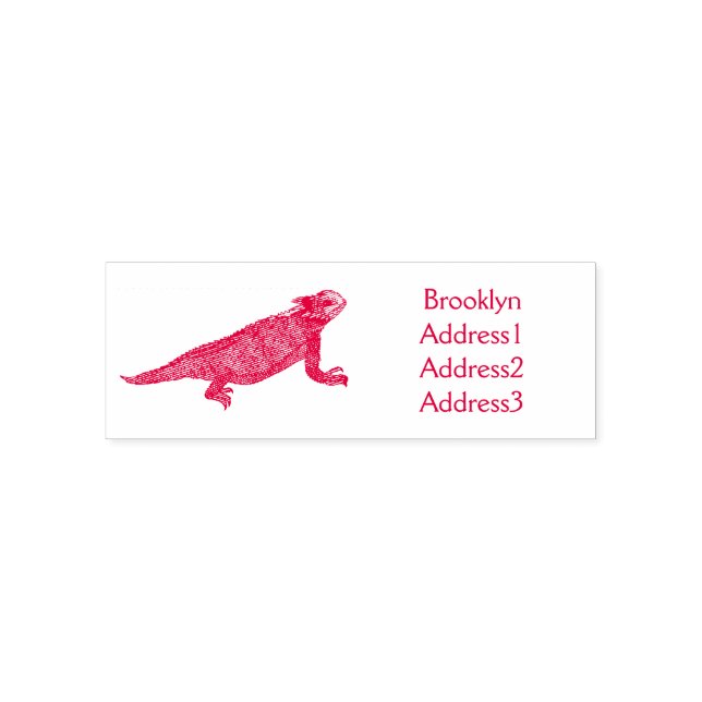 Regal horned lizard cartoon illustration  self-inking stamp (Design)