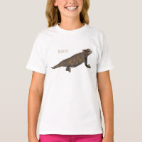 Regal horned lizard cartoon illustration