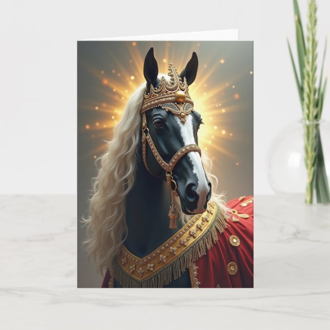 Regal Horse Birthday Card (Front)