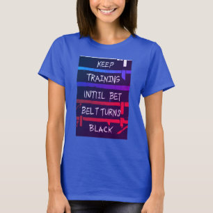 "Regal Hustle Tee: Keep Training in Graffiti Blue" T-Shirt
