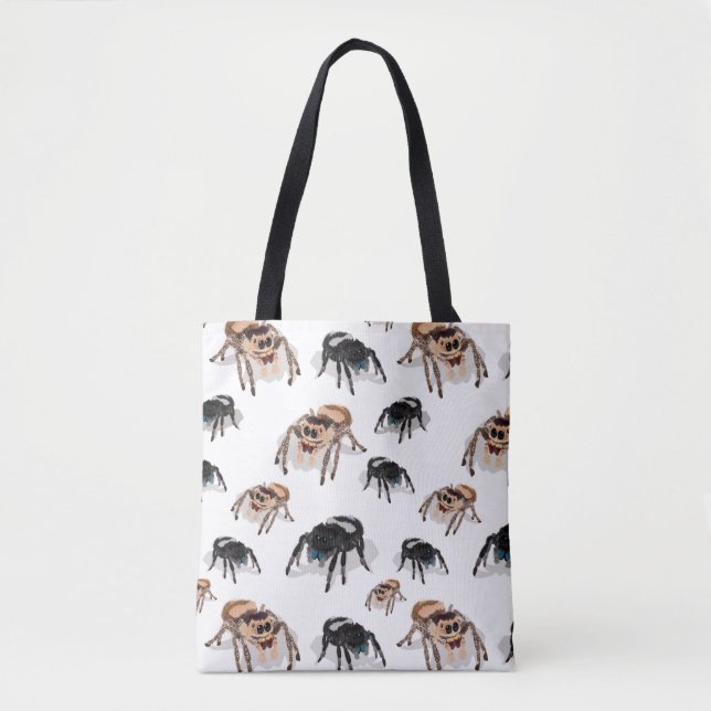 Regal Jumping Spider Phiddipus Regius White Tote Bag (Front)