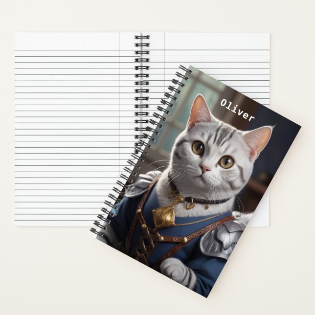 Regal Knight American Shorthair Cat Majestic  Notebook (Inside)