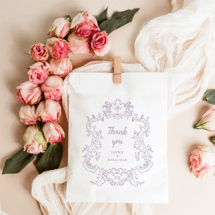 Regal Lavender   Vintage Baroque Frame Wedding Favour Bags