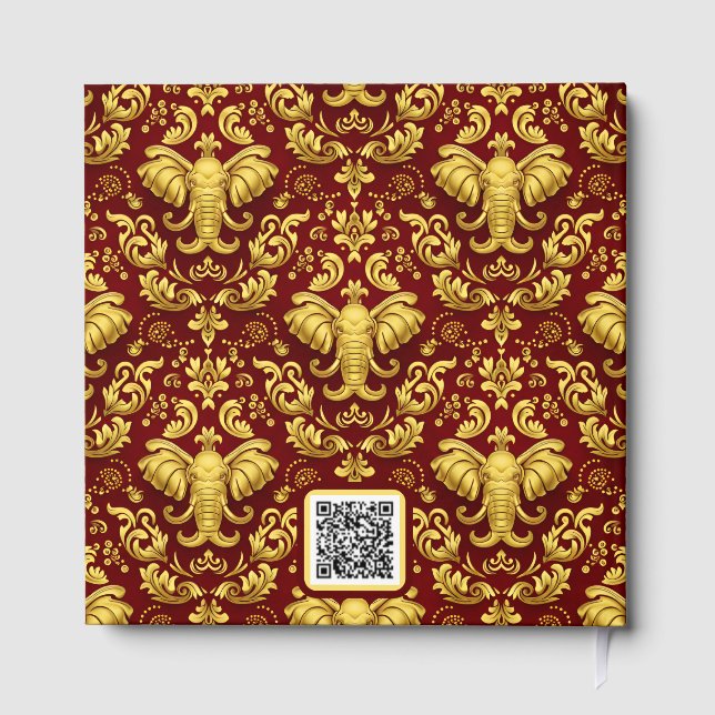 Regal Legacy: Crimson & Gold Mara Trumpeting Glory Guest Book (Back)