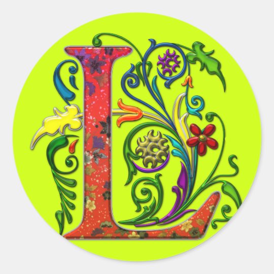 REGAL Letter L Classic Round Sticker