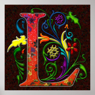 REGAL Letter L with Background art Poster