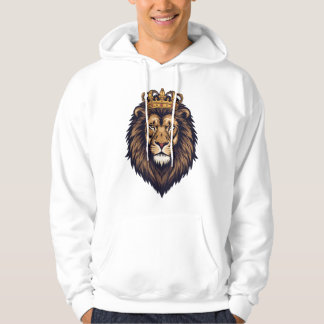 Regal Lion Crown Emblem Hoodie