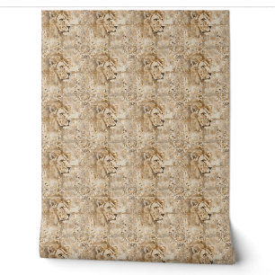 Regal Lion Essence Mini - Gold, Beige Wallpaper
