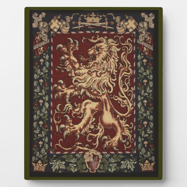 Regal Lion Tapestry Plaque (Front)