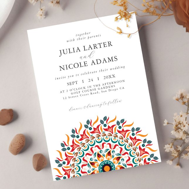 Regal Majestic Festival Elegance Mandala Wedding Invitation (Creator Uploaded)