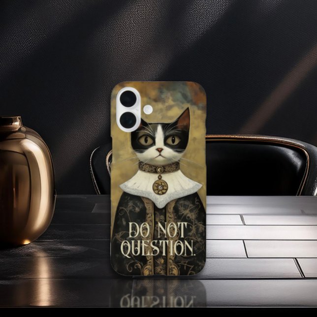 Regal Mediaeval Tuxedo Cat Rules Case-Mate iPhone Case (Creator Uploaded)