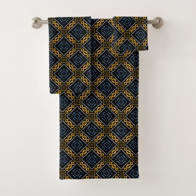 Regal Modern Mudcloth Design Bath Towel Set (Insitu)