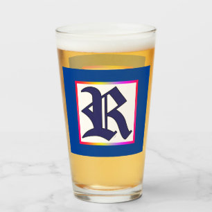 REGAL MONOGRAM INITIAL R Beer Glass