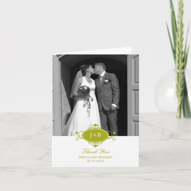 Regal Monogram Thank You Card (Front)