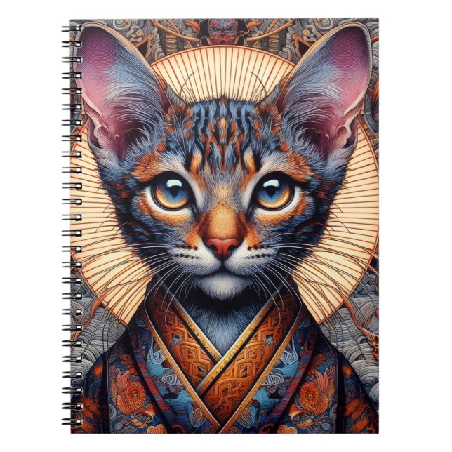 Regal Mythic ornate fantasy feline  Notebook (Front)