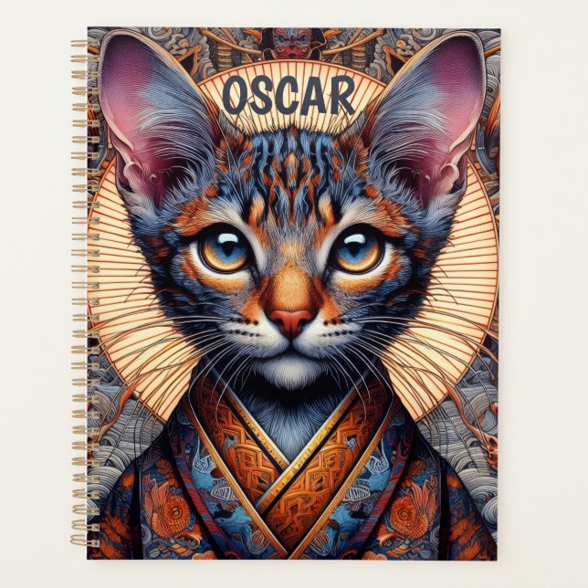 Regal Mythic ornate fantasy feline Planner (Front)