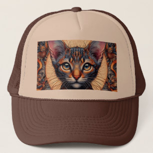 Regal Mythic ornate fantasy feline Trucker Hat